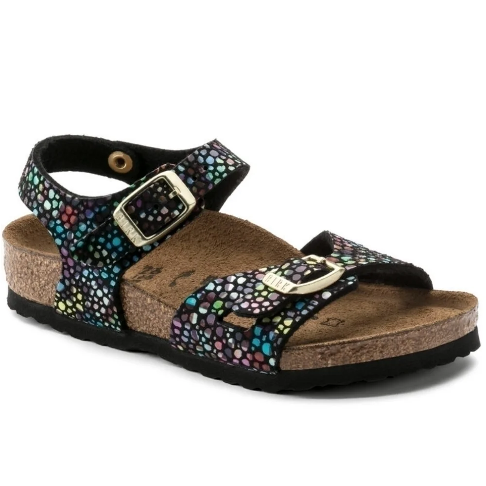 Birkenstock Kids Girls Rio Mozaic Ankle Leather Strap Sandals shoes sz 26/C3
